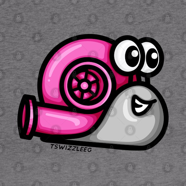 Turbo Snail (Version 1) - Pink / Gray by hoddynoddy